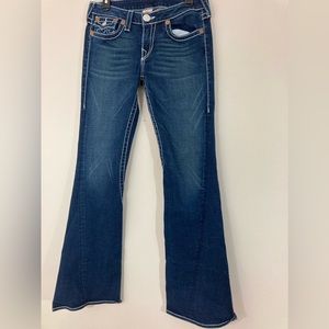 True Religion Joey Big T Flare Jeans Size 12